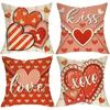 Домашний Декор Валентинов День Сердце Любовь Поцелуй XOXO Подушки Узор Наволочка Подходит для Дивана Спальни Автомобиля Наволочка