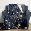 1pc Music Stars Print Blanket - Lightweight Flannel Throw Blanket For Sofa, Bed, Living Room, Office, Outdoor Travel, Camping, Soft All-Season Throw