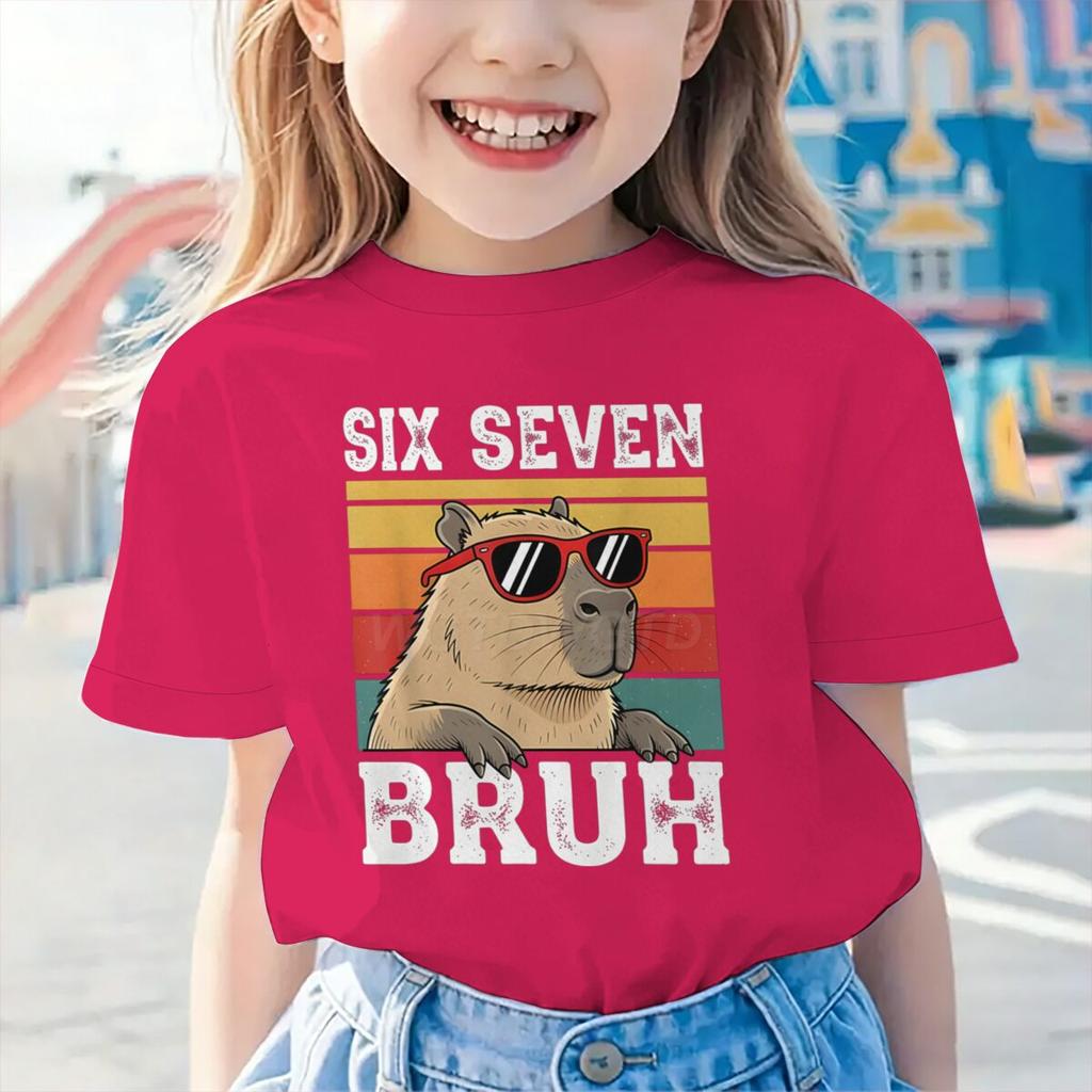 Fashion Women's T-Shirt Six Seven 67 Meme Graphic Print Women's Tees Top Summer Short Sleeve O Neck Casual Outdoor Women's Clothing
