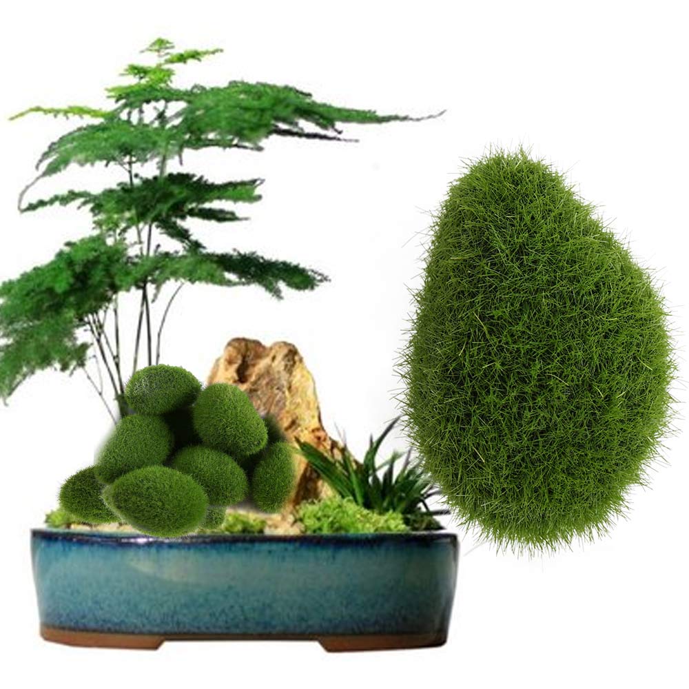 Covered Stones Artificial Moss Rocks Simulation Plant Faux Green Moss Artificial Green Moss Ball