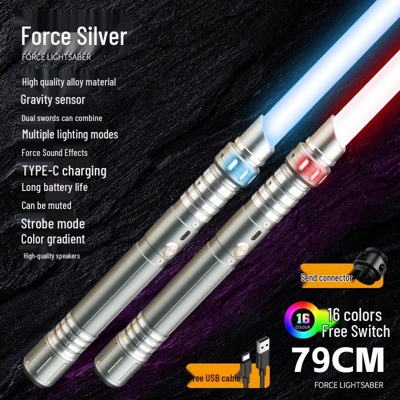 Металлический световой меч Star Wars Cross Два в одном: Цветные, Светящиеся, Вибрационные функции для студентов