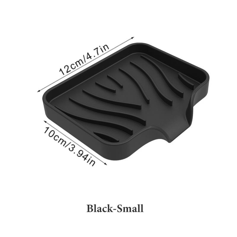 Силиконовый поддон для раковины для кухни, ванной комнаты, самоосушающийся держатель для мыльницы со сливным краем, поддон для губки, подставка для хранения раковины, скребок для столешницы, сушилка для посуды