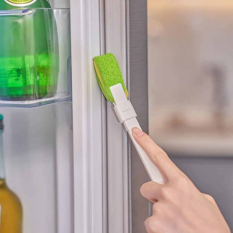 Plastic Gap Cleaning Brush With Detachable Sponge For Home Use