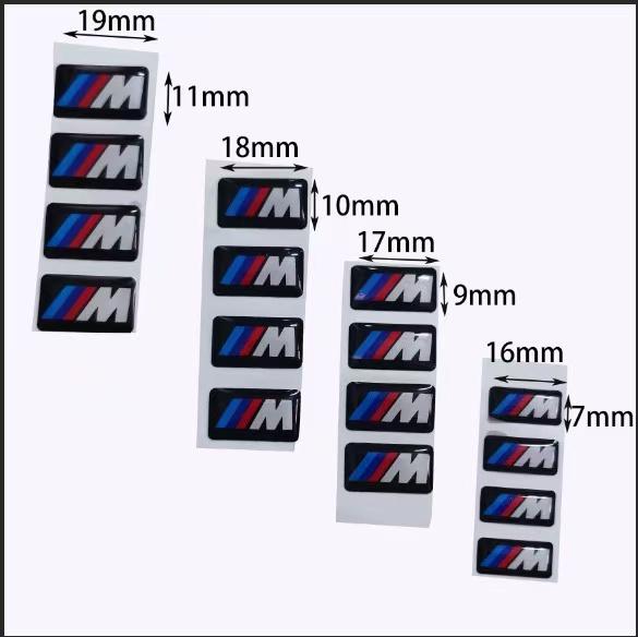 Durable BMW Wheel Hub M Logo Stickers Tire Badges New 3 5 Series X1 X5 Steering Wheel Body Tuning Car Sticker Auto Accessories CG4 CG4