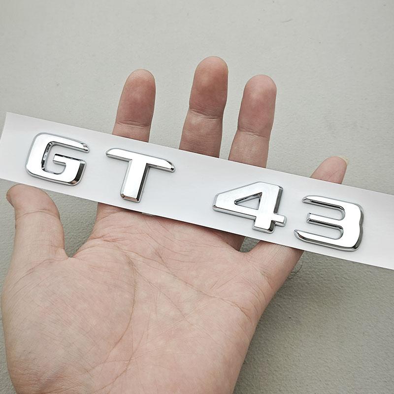 3D ABS Хром Буквы Логотип Автомобиля GT43 GT50 GT53 GT63 Значок Шильдик Наклейка Для Mercedes Benz AMG Серии GT Задняя Маркировка Аксессуары