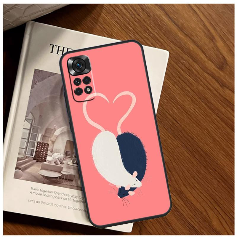 Mouse Rat Case For Xiaomi Redmi Note 13 11 10 9 8 12 Pro Plus 12S 11S 10S 9S 10A 9C 10C 12C 13C Funda