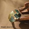 Huitan Fresh Style Green Enamel Women Ring Irregular Design Fashion Party Metal Accessories Gold Color Fancy Jewelry for Wedding