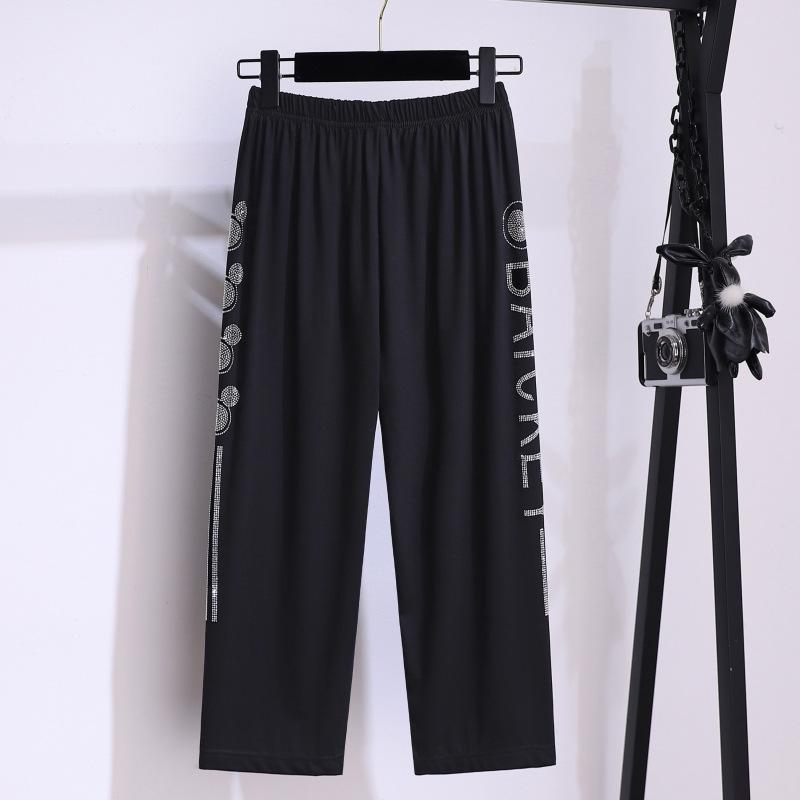 Летние брюки, узкие брюки, женские брюки больших размеров