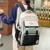 Student Schoolbag Large Capacity Backpack Women's Color Block Backpack