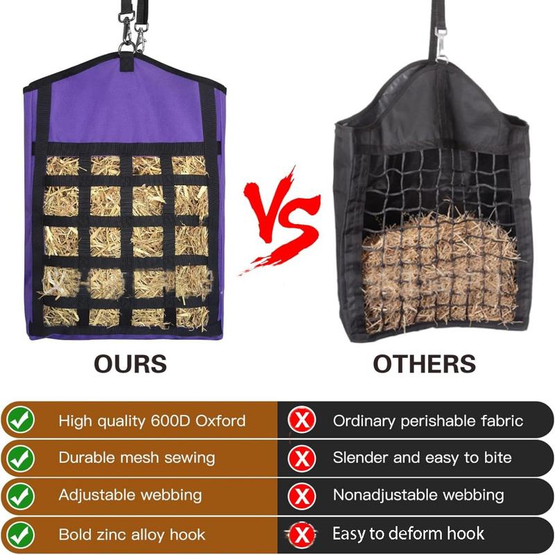 Large-Capacity Horse Feed Bag Portable Horse Hay Bag, Dried Grass Storage Bag Innovative Hay Bags For Horses, Goat Hay Feeder With Reinfor