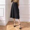 2024 Women's Summer A-line Pleated Midi Skirt - High-waisted, Hip-covering, Slimming Fit