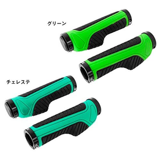 GORIX Bicycle Ergonomic Shock Fatigue Double Mountain Cross Cycle Green GX-GP36 Grips, Design, Absorption, Reduction, Lock-On Fixation, Bike, Bike,