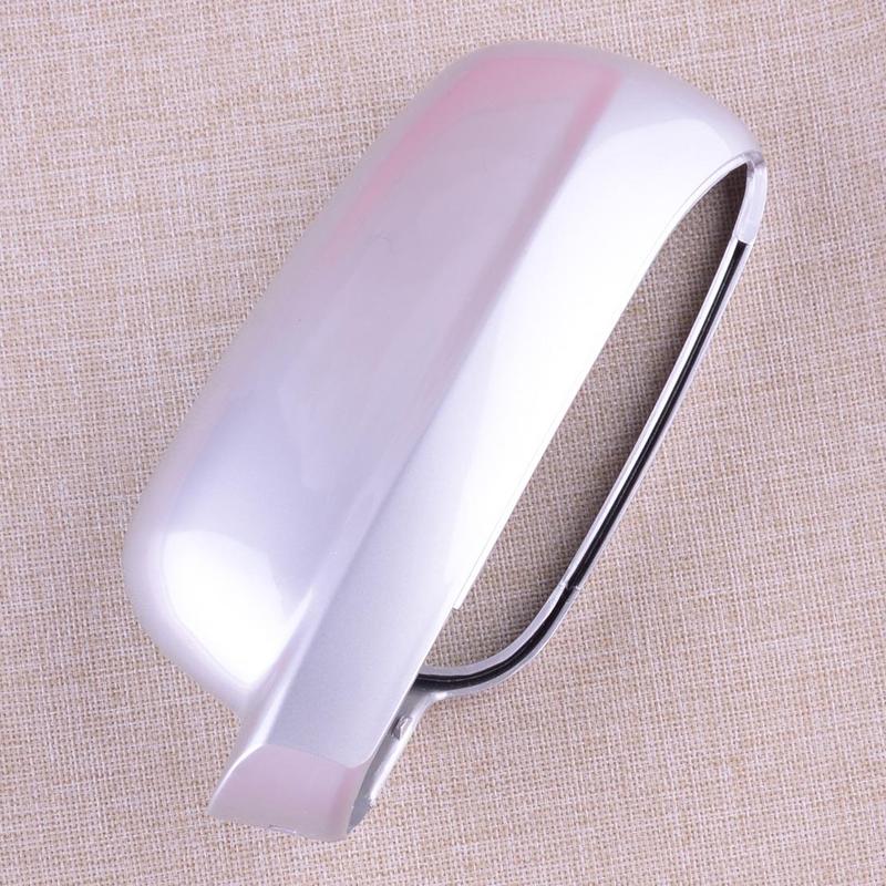 3B0857537B Left Side Rearview Mirror Cover Cap Silver Fit for VW Passat Bora Jetta MK4 Golf Skoda Superb Seat Cordoba 2002 ABS