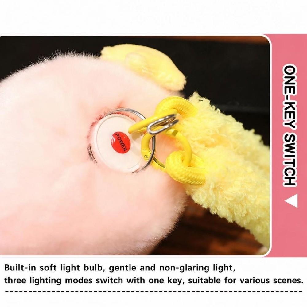 Cartoon Plush Animal Night Light Cat Dog Rabbit Duck Monkey Hanging Bed Light USB Charging 3 Type Light Hanging Pendant Gift