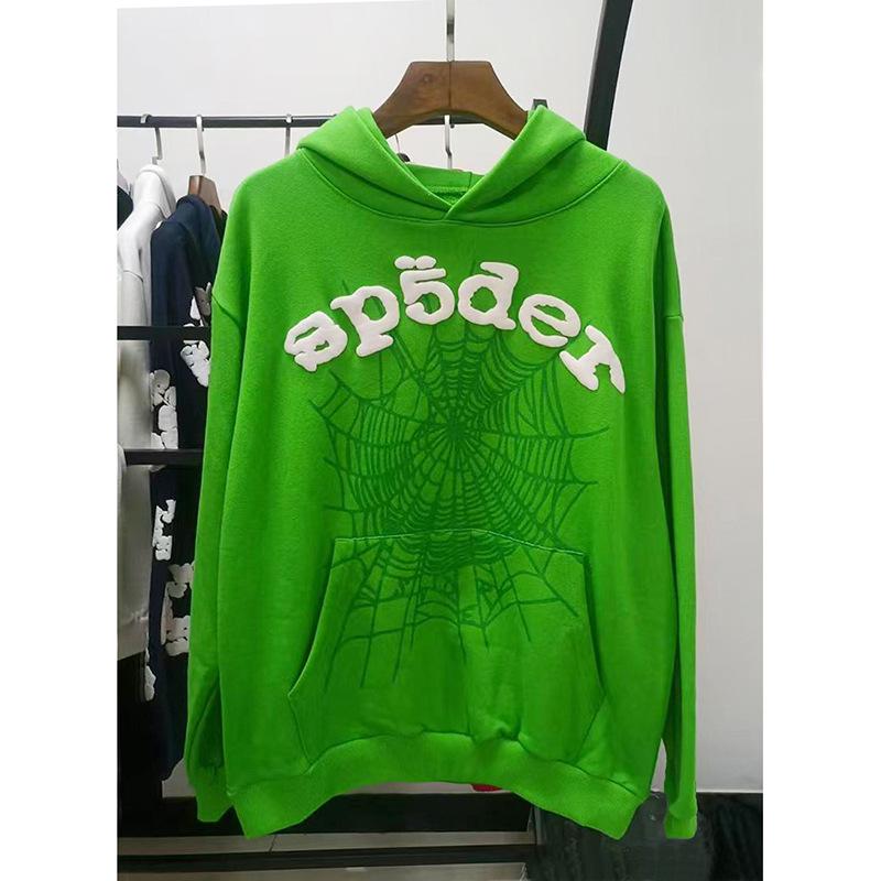 Heavyweight Spider Web Foam Print Fleece Hoodie (450G)