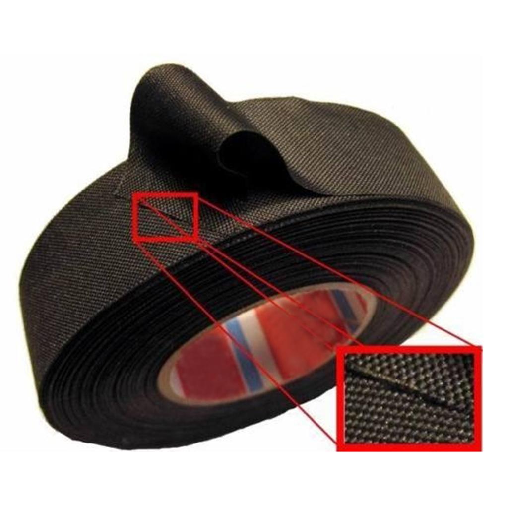 Клейкая лента для обмотки кабелей, жгутов проводов, тканевая, термостойкая, 19ммx25м M