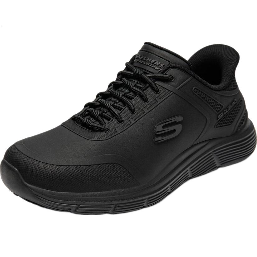 Skechers Мужская осенняя повседневная рабочая обувь для деловых поездок, удобные кроссовки с мягкой подошвой, легкие, ЧЕРНЫЙ, Размер 41
