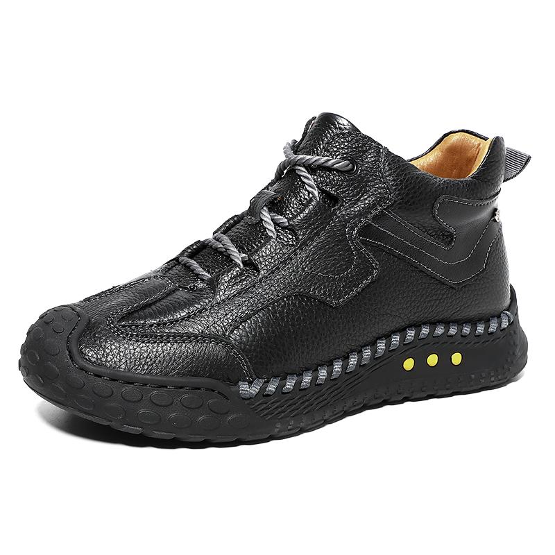 Fashion Non-Slip Male Walking Footwear Retro Style Men's Basic Boots Fashion Comfortable Leather Botas Classic Outdoor Motocross Boots