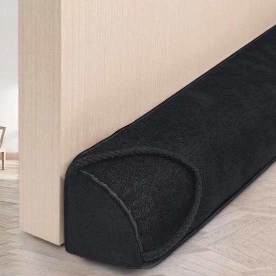 Triangle Door Drafts Stopper Weighted Under-Door Snake with Loop Light Wind Cold Air Noise Blocking Soundproof Door Bottom Seal