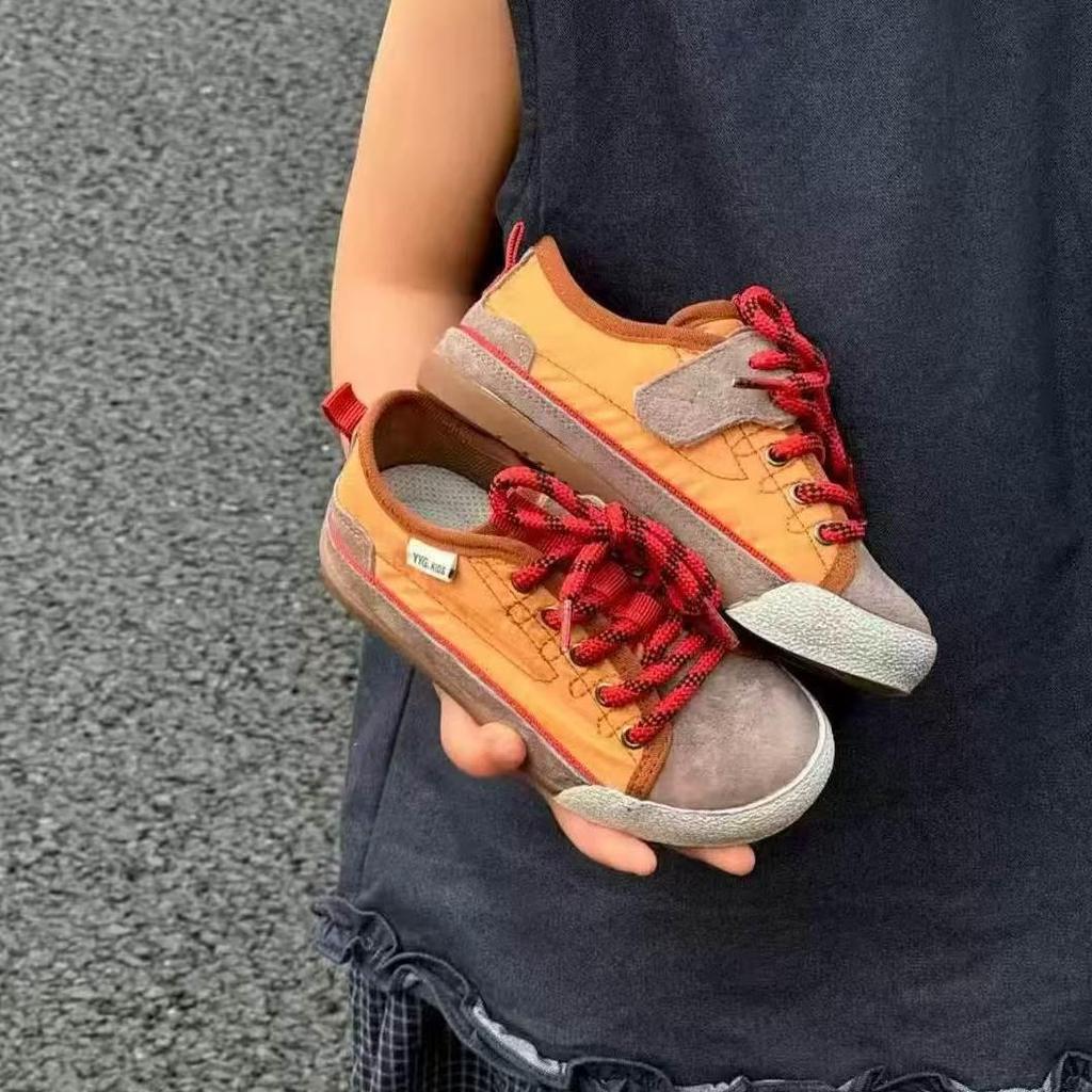 Autumn 2026 Korean Style Candy Color Canvas Shoes for Kids - Soft Sole Board Shoes for Boys and Girls