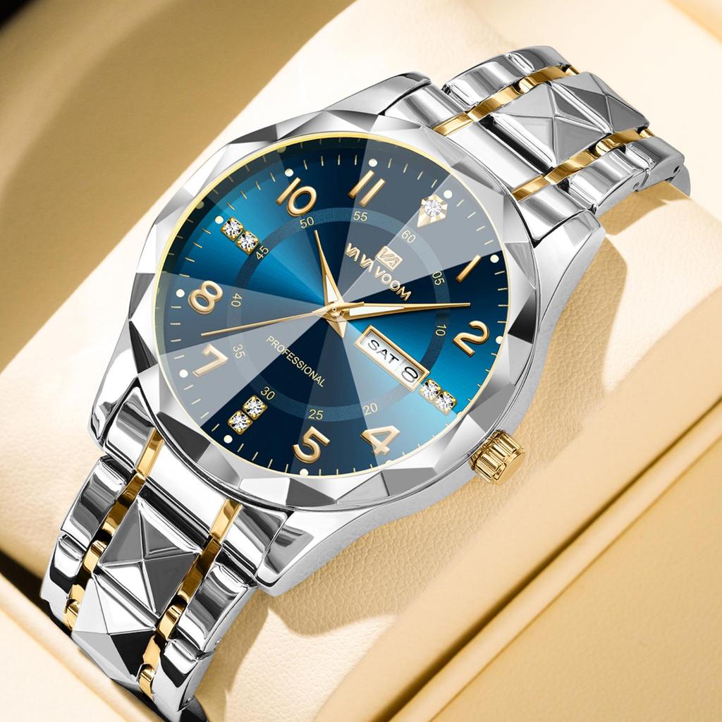 Вау Часы мужские с дизайном огранки бриллианта и логотипом на заказ