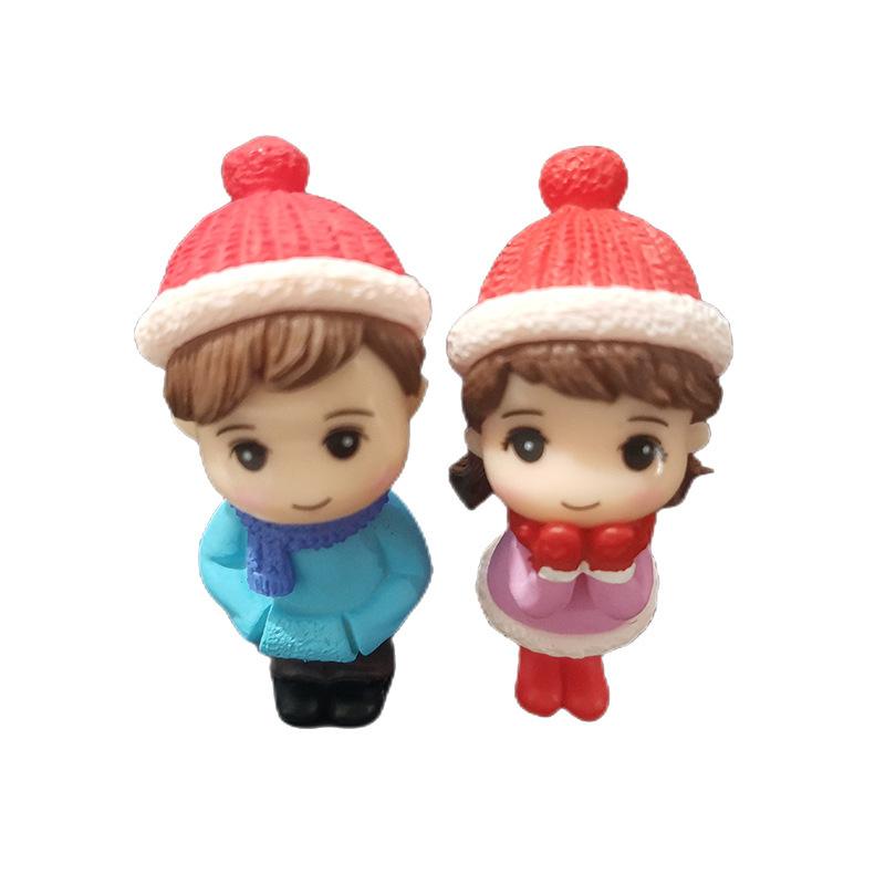 Diy Hut Matching Doll, Free Cheese Cat Doll Couple Ornament Crown Couple Micro Landscape Resin Ornament