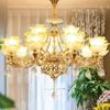 Европейские люстры Роскошная вилла Люстра для гостиной Простая атмосфера Спальня Свеча Хрустальная лампа Теплый свет для ресторана