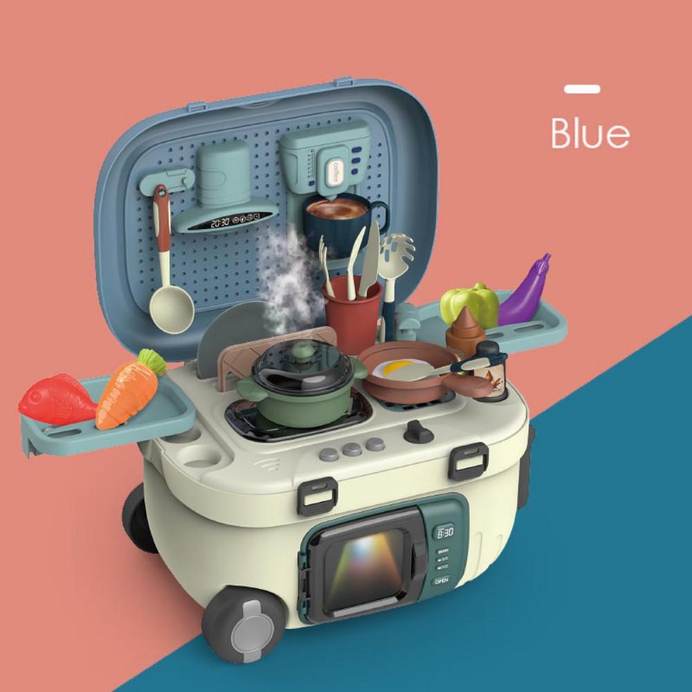 Детский кухонный набор игрушек, имитация кухонной посуды, стиральная машина, хлебопечка, микроволновая печь, ролевые игры, вечерние детские интерактивные игрушки