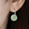 Simulation Green  Drop Earrings Ball Shape Ear Hook Exquisite Long Earrings  Ear Jewelry