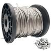 Diameter Stainless Steel Wire SUS304 Stainless 7x7 Rust Ideal for Earthquake Fall Theft Wire 30 Sleeves Included 1.5mm Rope, Steel, Configuration,