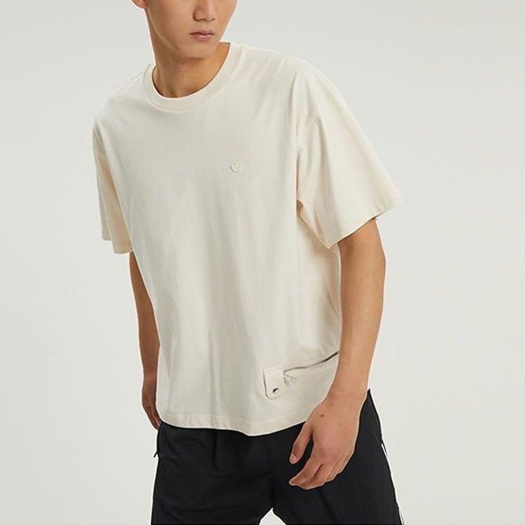 Adidas Мужская футболка с коротким рукавом Originals Trefoil Zipper Off-White HH9441