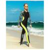 Womens Long Sleeve Swimwear with Padded Bra - Quick-Dry Tummy Control Swimsuit for Snorkeling, Surfing, Diving & Spa _b