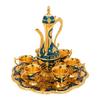 Турецкий чайный сервиз, Винтажный турецкий кофейный сервиз с чайником и 6 чашками для домашнего декора, на день рождения, Рождество, новоселье, свадьбу, подарок