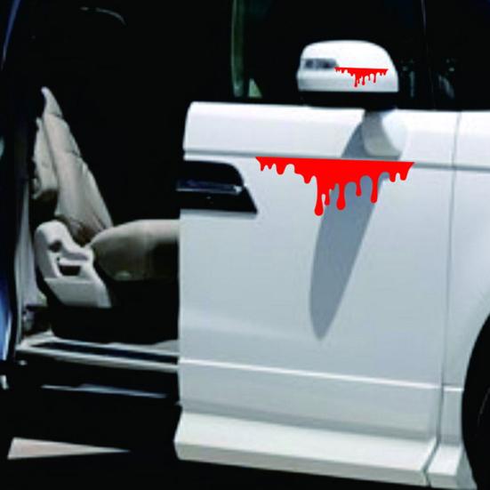 1 лист Красная Кровь Наклейка Автомобиль Забавная Тема Хэллоуина Кровоточащая Наклейка Самоклеящаяся Наклейка Фары Автомобиля Окно Фара Задний Фонарь Автомобиль Наклейка Украшение