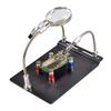 PCB Magnifier Magnetic Circuit Board Clip LED Magnifying Lamp 2 Arms Helping  360°Degree Flipping with Magnifying