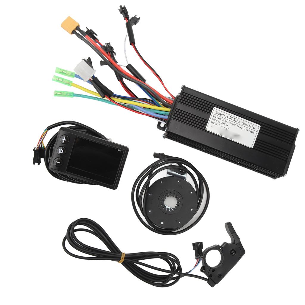 Electric Bike Conversion Kit LCD S866 Color Panel 30A Controller Speed Assist Sensor Throttle for Electric Scooter DIY