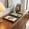 Large Capacity Bamboo Leaf Serving Tray Chinese Style Rectangular Storage Tray  Living Room