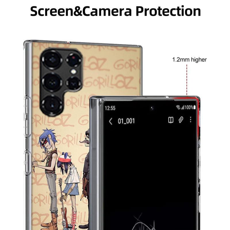 Gorillaz Anime Cases Phone Case for Samsung Galaxy S26 Ultra S25 Edge S24 S23 FE S21 Plus S20 S22 S10 Cover TPU Capa Shell Shock