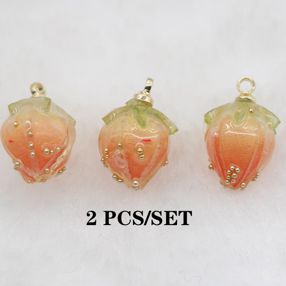 Подвеска для волос из смолы, серьги своими руками, изготовление ювелирных изделий, кулон в виде клубники, аксессуары для украшений своими руками