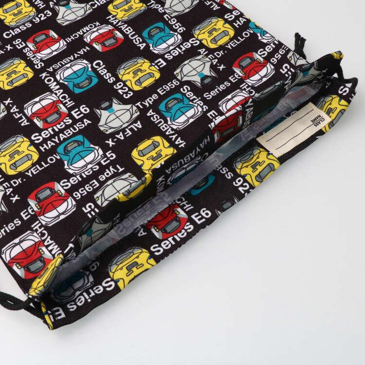 [Children's Clothing] Moujonjon (Moojeongjeong) JR Shinkansen Train Pattern Drawstring Bag Set of 3 B11699