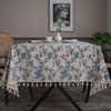 Cloth Dad Retro Cotton And Linen Printed Dining Table Cloth Fringed Tablecloth Household Coffee Table Dust Cover In Stock