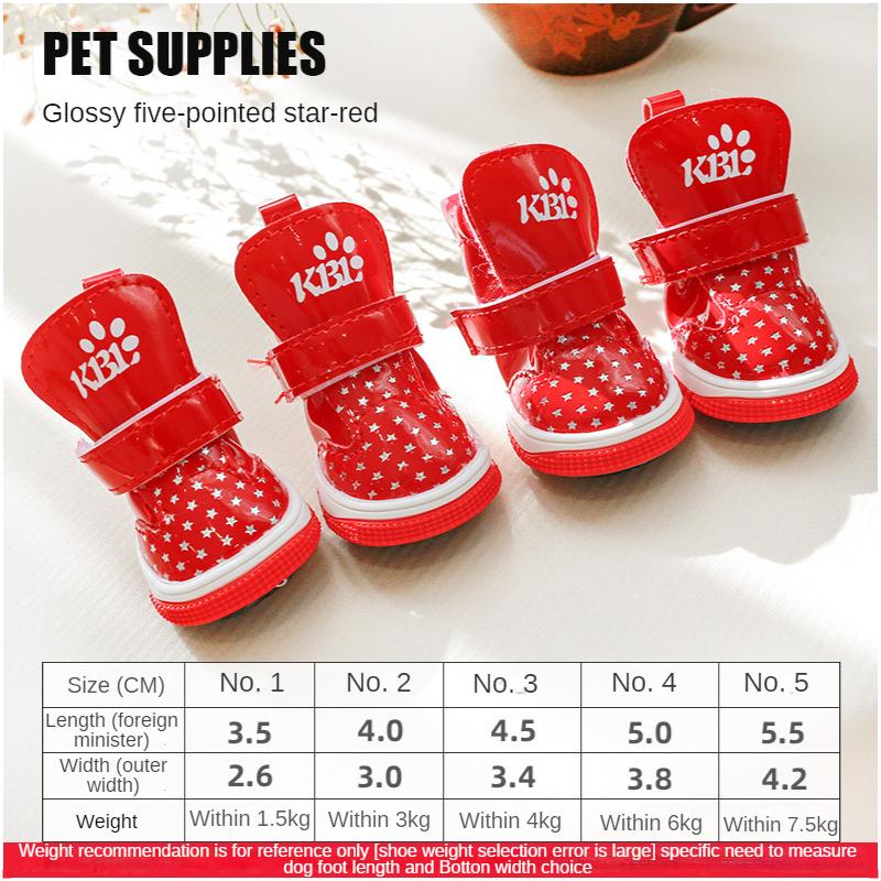 Обувь для домашних животных, собака, кошка, осенне-зимняя теплая обувь с плюшевым мишкой, милые ботинки для щенков, яркая обувь с пятиконечной звездой и горячим тиснением