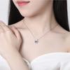 New S925 Sterling Silver Austrian Crystal Coronation Necklace for Love Women's Clavicle Chain Pendant