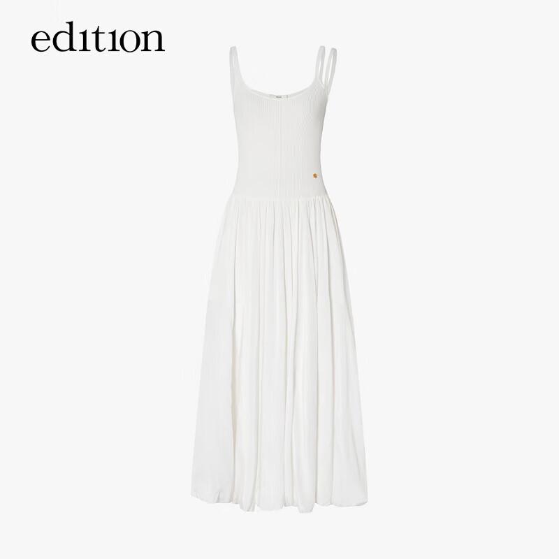 Edition Women's Asymmetrical Strap Knit Slip Dress