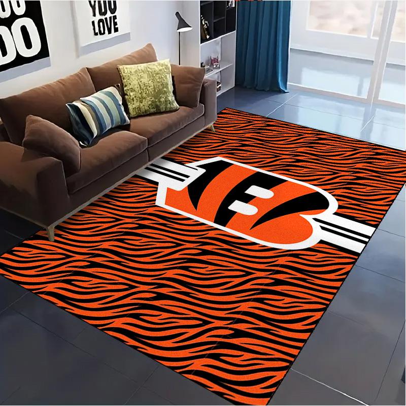 Cincinnati Bengals Carpet Rug for Living Room Bedroom Home Sofa Decoration,Kids play Non-slip Floor Mat