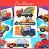 Construction Wooden Vehicle Puzzle Kids Educational Toy Gift For Learning Early