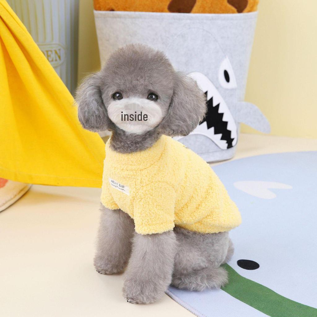 Новая однотонная флисовая одежда для кошек, бишонов, тедди и корги на осень/зиму — плотная и теплая.