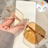 Fashion Anti Blue Light Glasses Photochromic Sunglasses For Women Unisex Outdoor Discoloration Eyeglasses Trendy Square Eyeglass