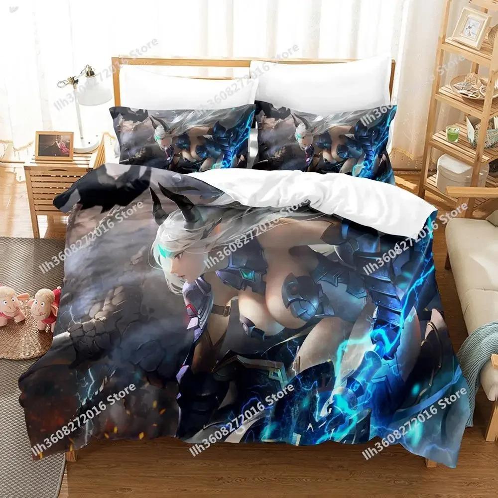Комплект постельного белья Game Epic Seven Single Twin Full Queen King Size для взрослых и детей, комплект пододеяльников, комплект простыней с 3D-аниме
