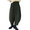 [Signifie] Ladies Balloon Pants Sarouel Pants Wide Pants Waist Elastic Gaucho Pants Relaxing 9/4 Length Pocket Spring Summer Autumn Winter GN XL